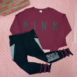 Victoria Secret PINK Long Sleeve Shirt & Legging Set